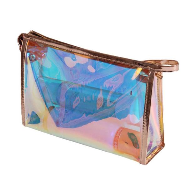 

cosmetic bags & cases laser lady makeup bag transparent tpu female storage waterproof toiletry fashion travel