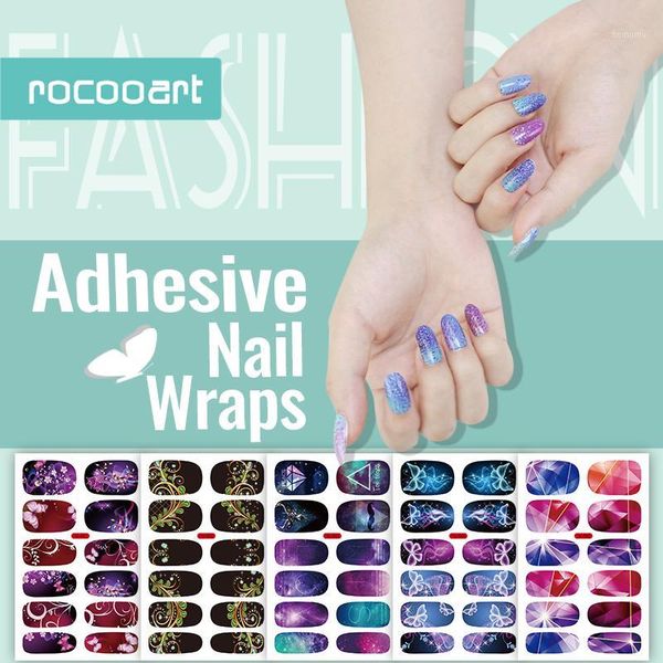 

sheet cute flower fashion nail art stickers collection manicure diy polish strips wraps for party decor phoenix design1, Black