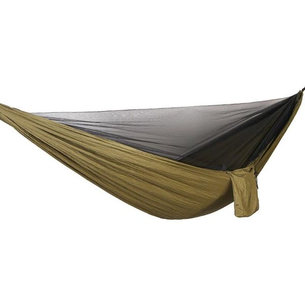 

ulatralight double mosquito net hammock easy set up hamak 290*140cm with wind rope nails portable for camping travel yard camp furniture