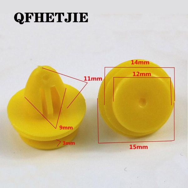 

other vehicle tools 100pcs yellow car door panels bumper cover fender automotive plastic fasteners auto fastener clips set