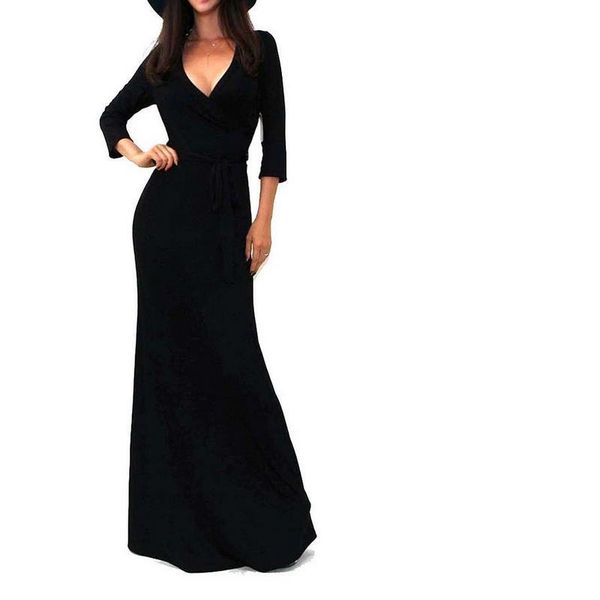 

casual dresses women elegant print v-necked formal party bride's mother special occasions bodycon long dress vestidos plus size g68, Black;gray