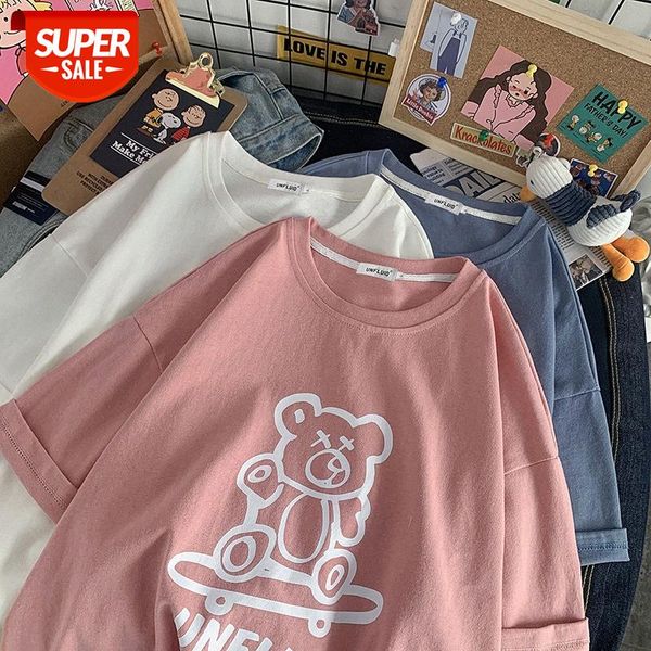 

salt short-sleeved shirt women's loose fashion t-shirt korean style half-sleeved baseball uniform men's #2r7c, White