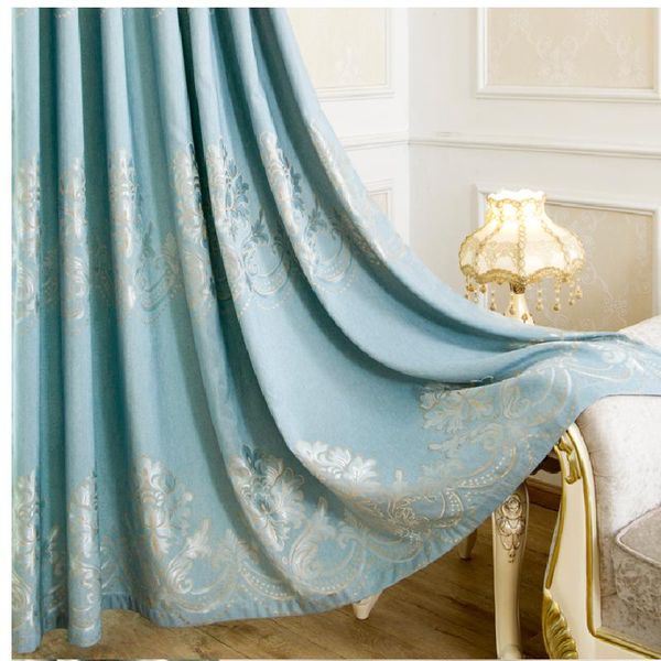 

luxury nordic style jacquard curtains for living room dining bedroom shading slub cotton custom curtain & drapes