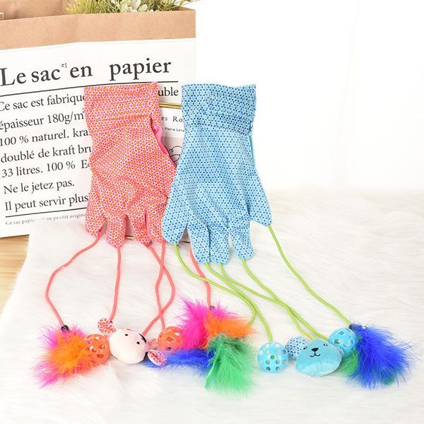 

cat toys pet supplies gloves funny fun favorite toy scratcher set catnip
