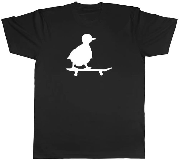 

Duck Skate Mens Womens Ladies Funny T-Shirt, White;black
