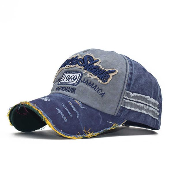 

2021 news fashion outdoor sports cotton baseball cap retro embroidery men's hip hop rebound s snapback hats, Blue;gray