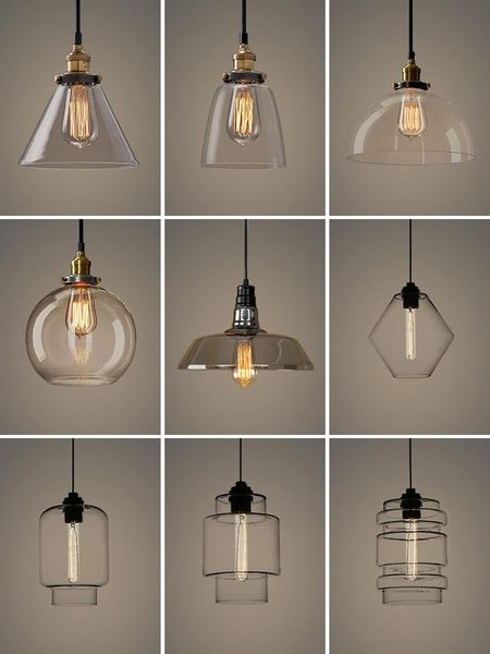 

pendant lamps flkl industrial transparent chandelier restaurant bar living room corridor various shapes and easy installation