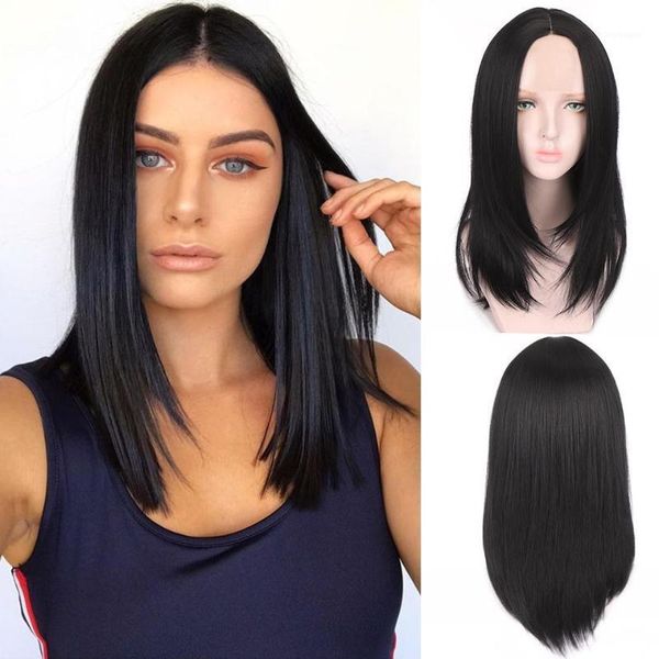 

bob wig straight hair lace black synthetic short women wigs1