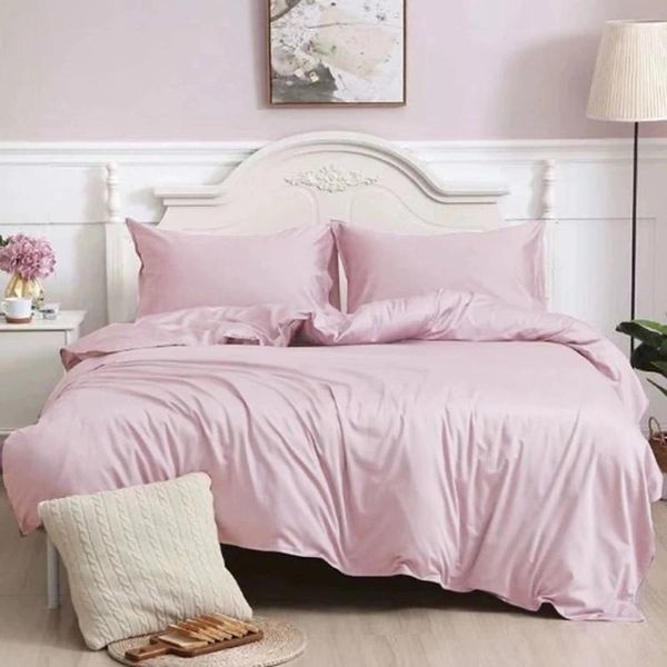 

bedding sets 4 pcs set fitted sheet duvet cover pillowcases 1000 tc 100% egyptian cotton  king size white silvery blue colors customize