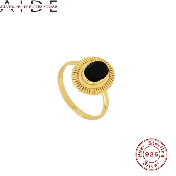 

cluster rings aide european and american trend black diamond ring 925 sterling silver zirconia gold color size 6 7 8, Golden;silver