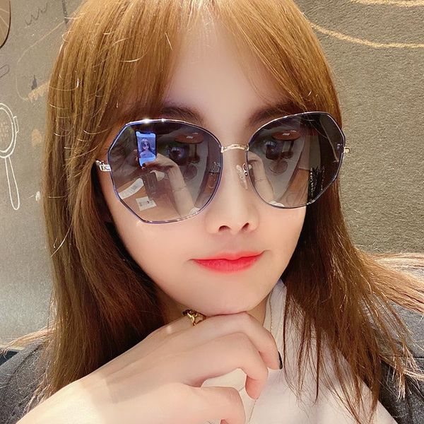 

sunglasses fashion anti-ultraviolet female big face casual, White;black