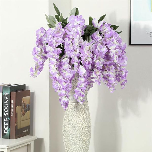 

decorative flowers & wreaths artificial flower wisteria fake ceiling decoration party wedding home garden el corridor living room office