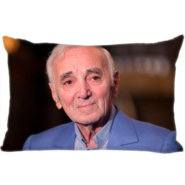 

pillow case custom charles aznavour pillowcase 45x35cm(one side) rectangle zipper print throw wedding decorative cover