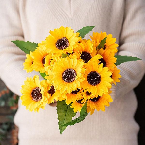 

bunch sunflowers artificial flowers plants christmas acacia false flower home decor arrangemen wild wedding decoration decorative & wr wreat