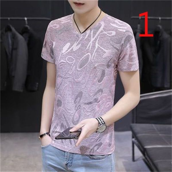 

the summer men's fashion hit color stripe loose short-sleeved t-shirt personality 210420, White;black