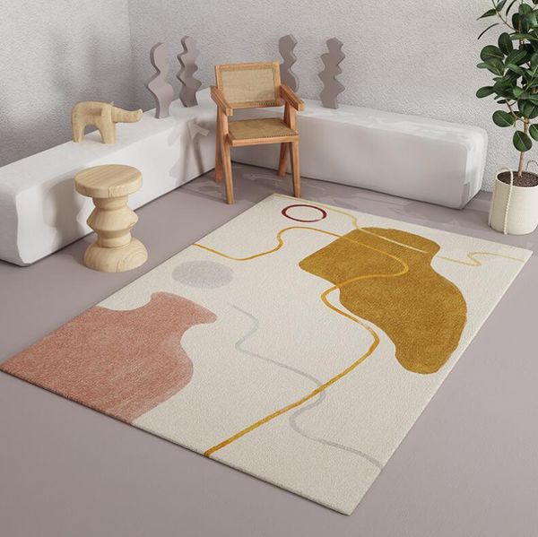 

carpets nordic style washable carpet rug for living room modern printing geometric floor parlor mat bedroom washroom