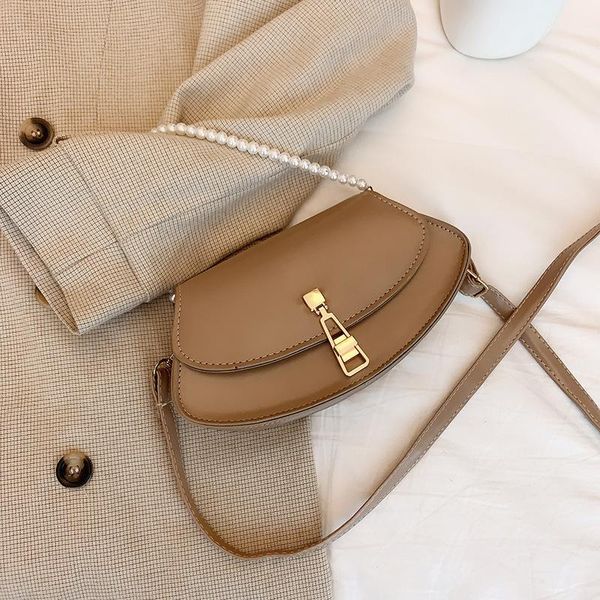 

evening bags women's bag 2021 small black texture crossbody saddle broadb messenger shoulder