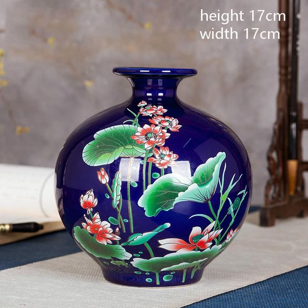

jingdezhen ceramics vase high grade black gold glaze flower ornament living room household crafts chinese decoration vases