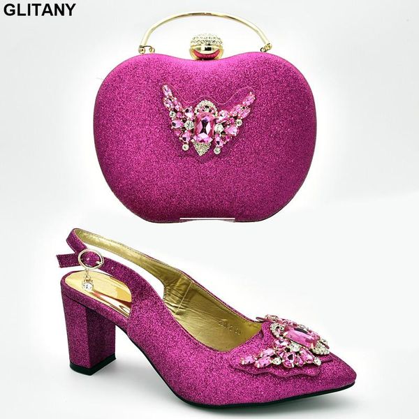 

dress shoes italian shoe and bag set for party in women rhinestone wedding ladies sandals with heels italy, Black