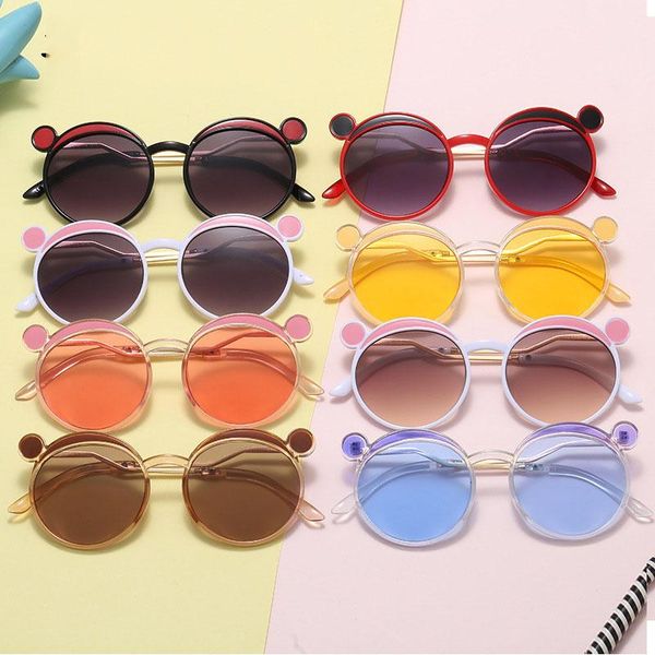 

fashion mouse ear lovely sunglasses for children's classic retro boys girls metal sun glasses baby kids cute eyeglasses shades, Blue