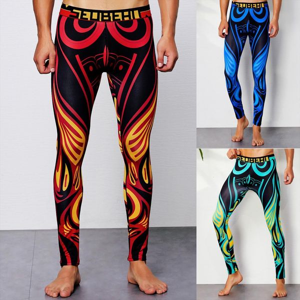 

thermal underwear print cotton breathable women pants sports leggings long johns warm, Black
