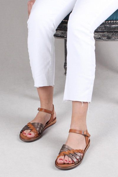 

sandals women tan genuine leather casual, Black