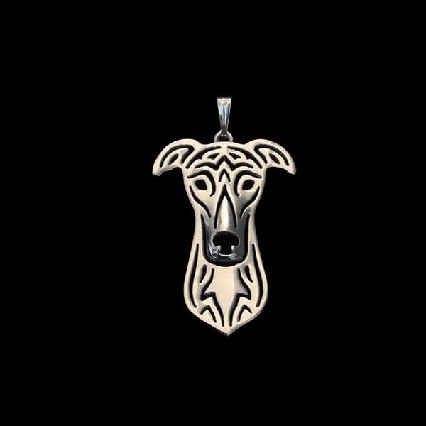 

pendants 2021 fashion greyhound women jewelry metal pet dog, Black