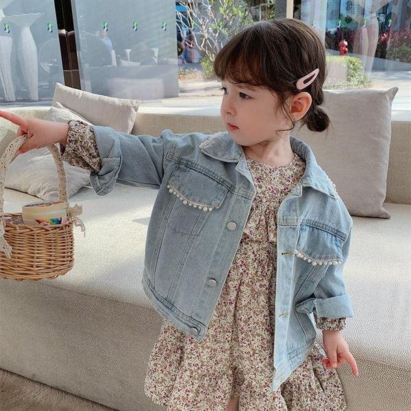 

jackets children's jeans jacket baby spring and autumn style cardigan girl winter clothes, Blue;gray