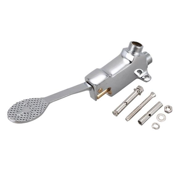 

kitchen faucets 1 pc switch control by floor foot pedal valve copper bathroom basin faucet single cold tap el water