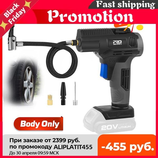 

pneumatic tools 20v air inflator portable car compressor pump handled digital rechargable bare tool by