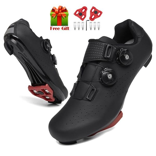 

cycling footwear men shoes mtb cleat self-locking mountain bike spd women road bicycle flat route trail speed sneaker, Black