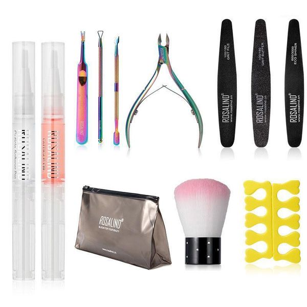 

professional nail art tool set polishing strip file stainless steel dead skin scissor fork manicure remover tools kits1