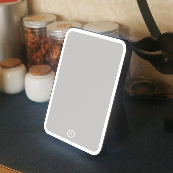 

mirrors led vanity touch screen makeup mirror lights 180 degree rotation table countercosmetics bathroom wy51206