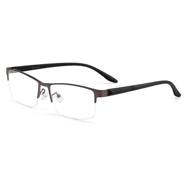 

fashion sunglasses frames business men semi frameless titanium alloy glasses big face suitable s61012 classic male's spectacles optical, Black