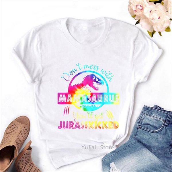 

watercolor dont mess with mamasaurus mens t shirt youll get murasskicked graphic print tshirts men and women vogue femme female, White;black