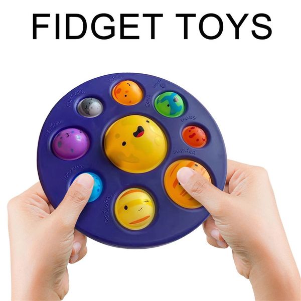 

dhl eight planets fidget toys push it simple dimple sensory cute stress relief antistress board autism anxiety for kids