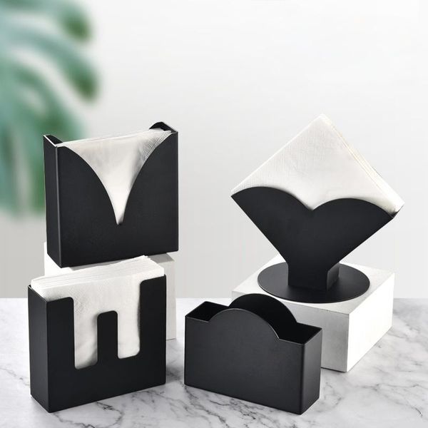 

tissue boxes & napkins creativity nordic metal black simplicity exquisite napkin clip servilletas kitchen organizer dk50tb