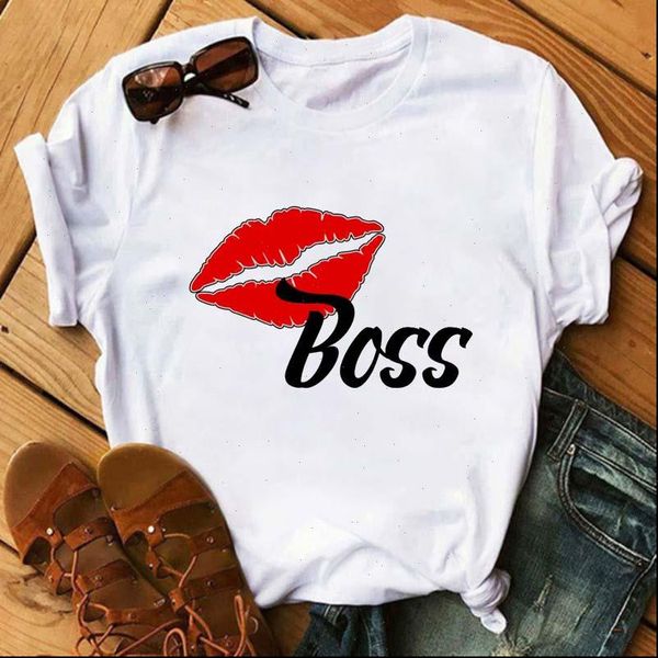 

summer tees red mouth lip womens t shirt boos printed funny graphic tee femme harajuku kawaii woman, White