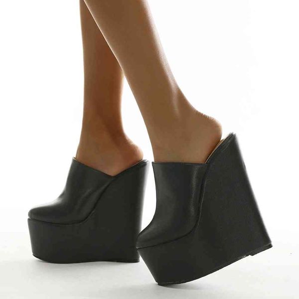 

sandals vintage for dropship female solid slip on platform round toe shoes women wees casual cool fashion pumps, Black
