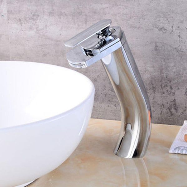 

bathroom sink faucets electroplate basin waterfall faucet washbasin cold and