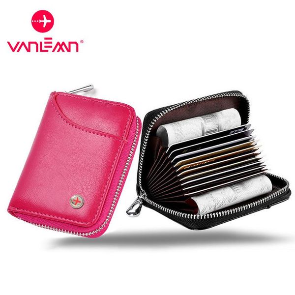 

card holders anti-theft rfid holder wallet women cardholder men designer business credit id luxury zipper pocket coin purse, Brown;gray