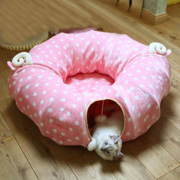 

cat toys funny play toy tunnel pet foldable bulk small christmas beds house and sleep with ball