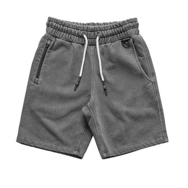 

casual solid color shorts men's gym fitness workout cotton short pants male summer running sport bermuda knee length sweatpants, White;black