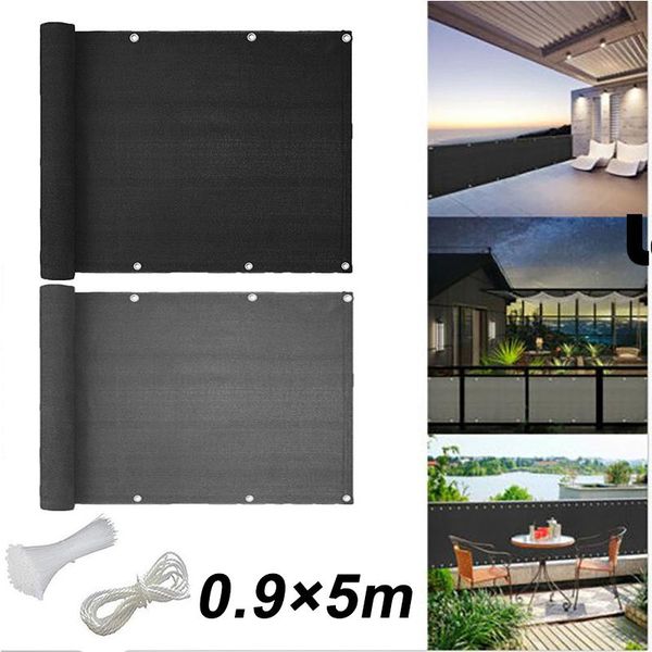 

shade 1pc balcony safety net home privacy sail garden pe buckle sunscreen breeze patio fence cover with ties