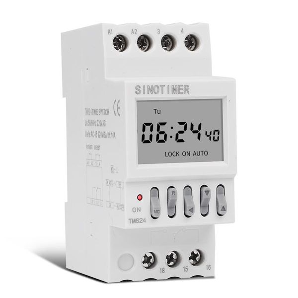 

timers tm624 digital timer switch 40-group time-controlled ringer din rail mount 220v relay
