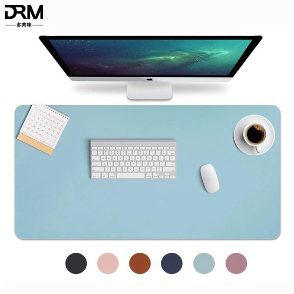 

mouse pads & wrist rests double-side large pad gamer waterproof pu leather suede desk mat computer mousepad keyboard table cover game office