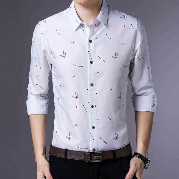 

spring 2021 solid color middle-aged and young men's busins leisure fashion long sleeved shirt no iron trend, White;black