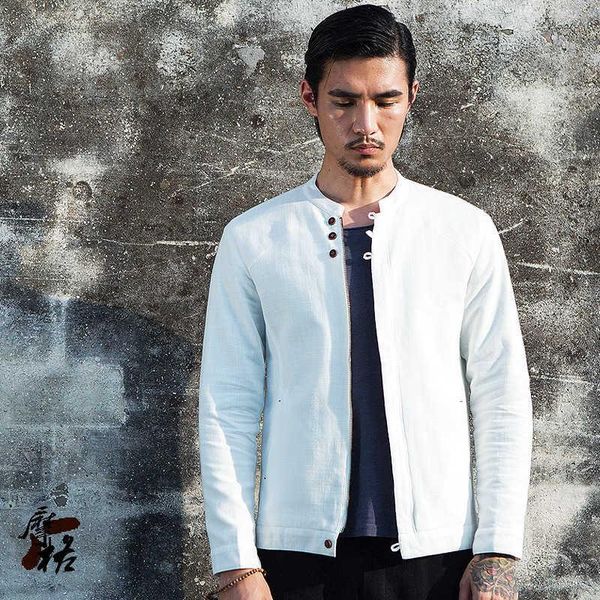

men's jackets vintage linen cotton jacket white black spring summer thin casual men zipper solid for arrivals, Black;brown