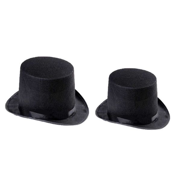 

2pcs black magic british wind felt gentle holiday party perforce jazz hat halloween props common for kids