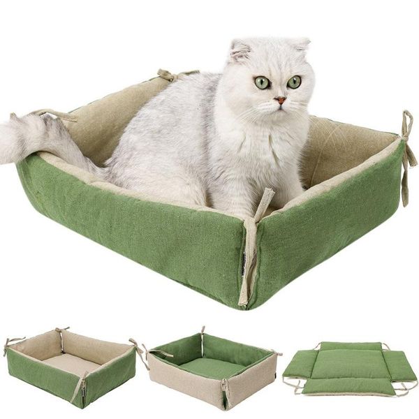 

cat beds & furniture puppy cushion dog dual-purpose bed for small medium pet breathable mat soft